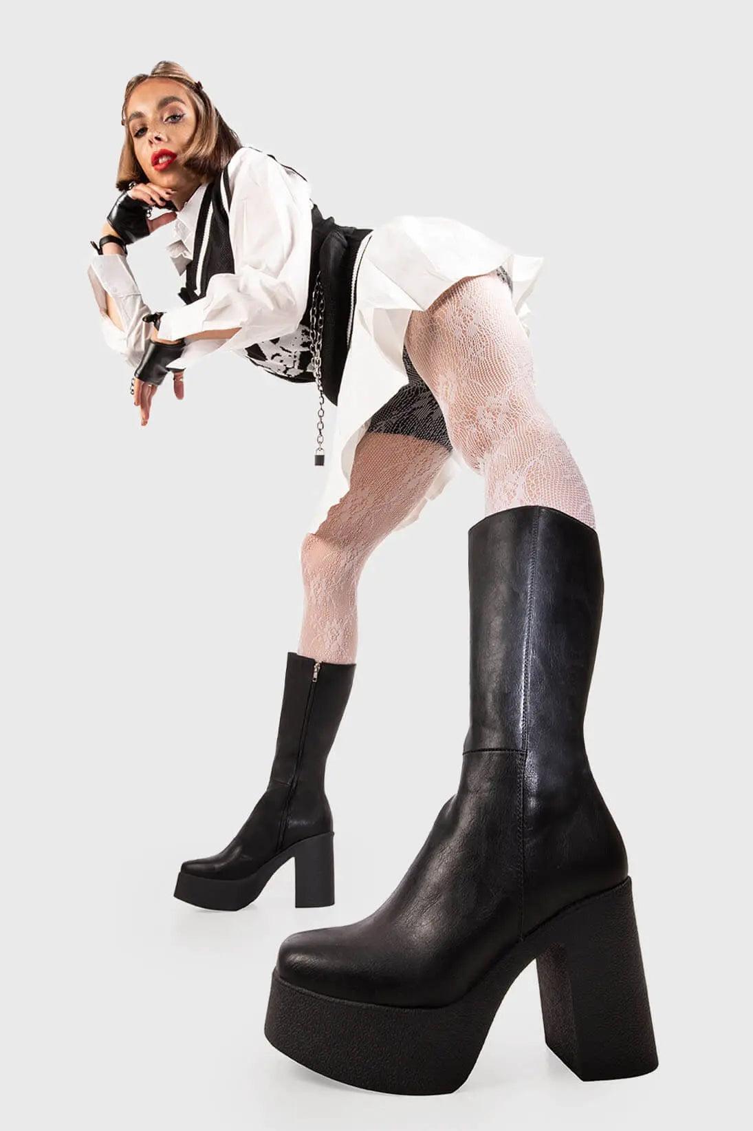 Holler Back Platform Wide Calf Boots Product Image