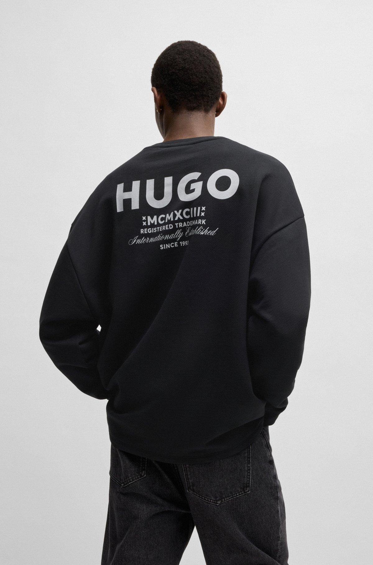 Cotton-terry sweatshirt with logo print Product Image