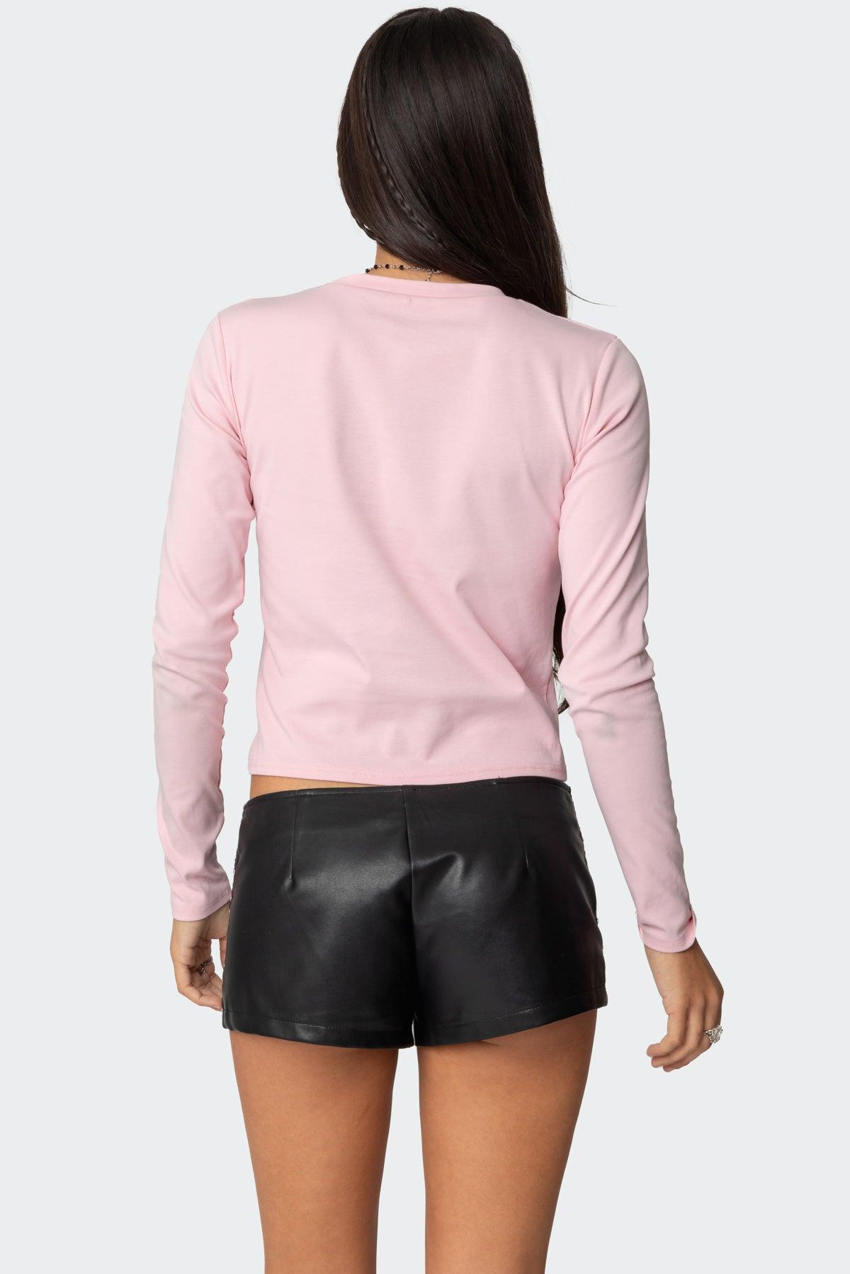 Cherry Leopard Star Long Sleeve T Shirt Product Image