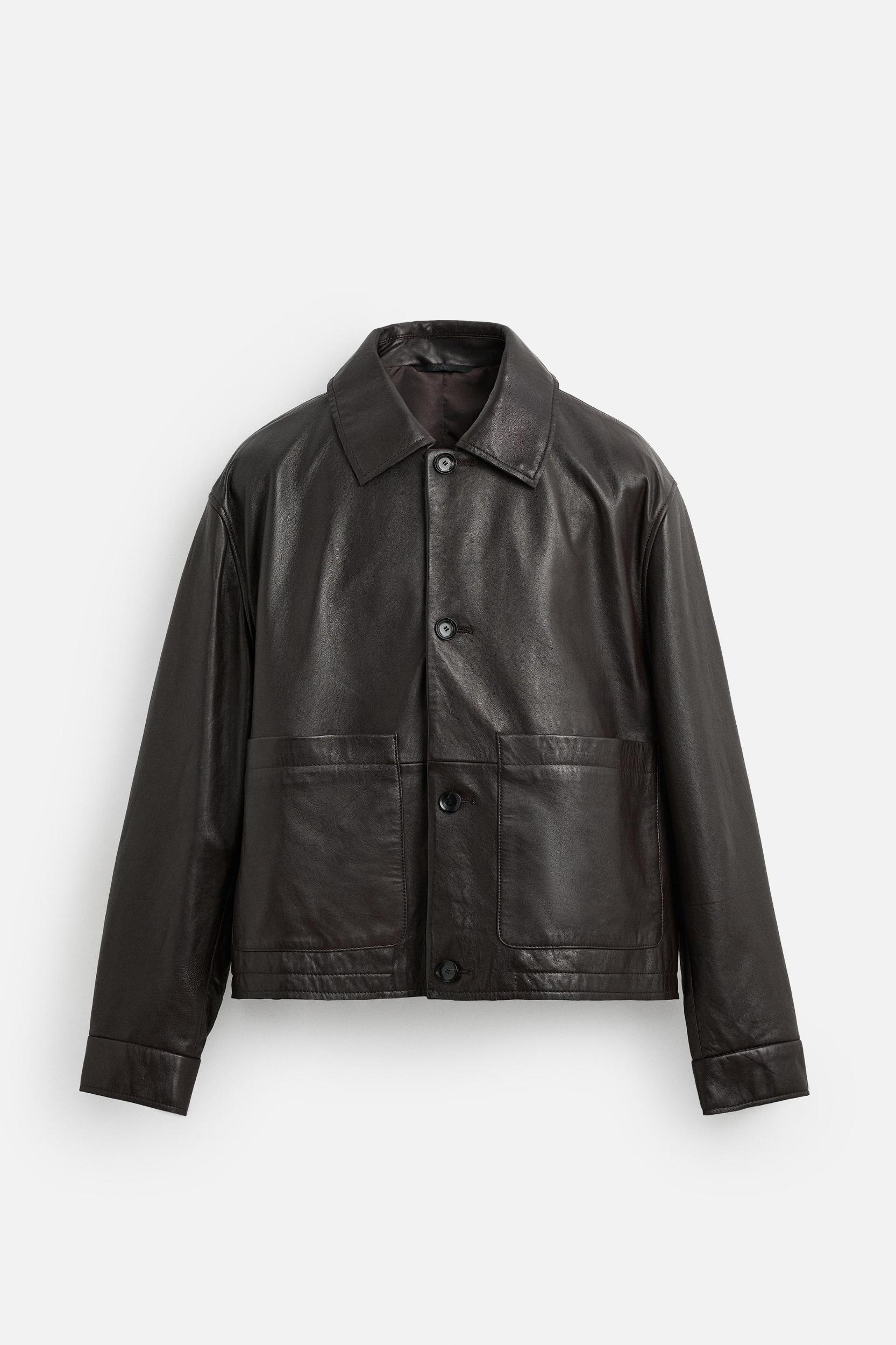 POCKET LEATHER JACKET Product Image