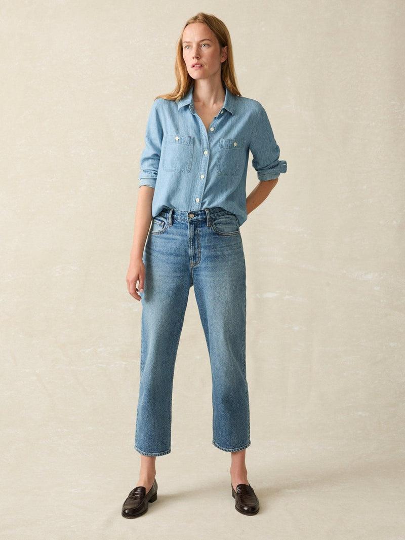 90s Crop Jean - Bluestone Wash Product Image