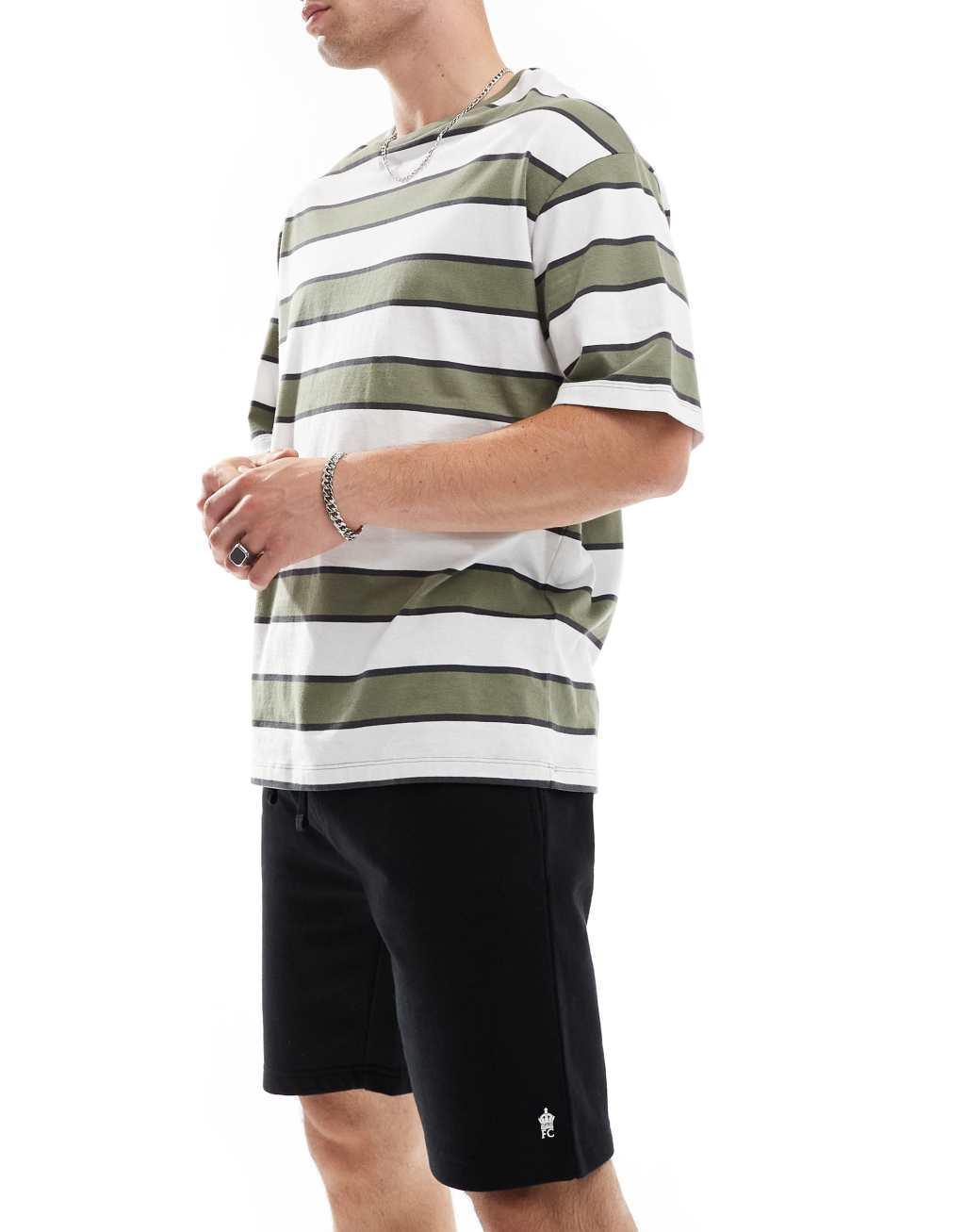 French Connection jersey cargo shorts in black Product Image