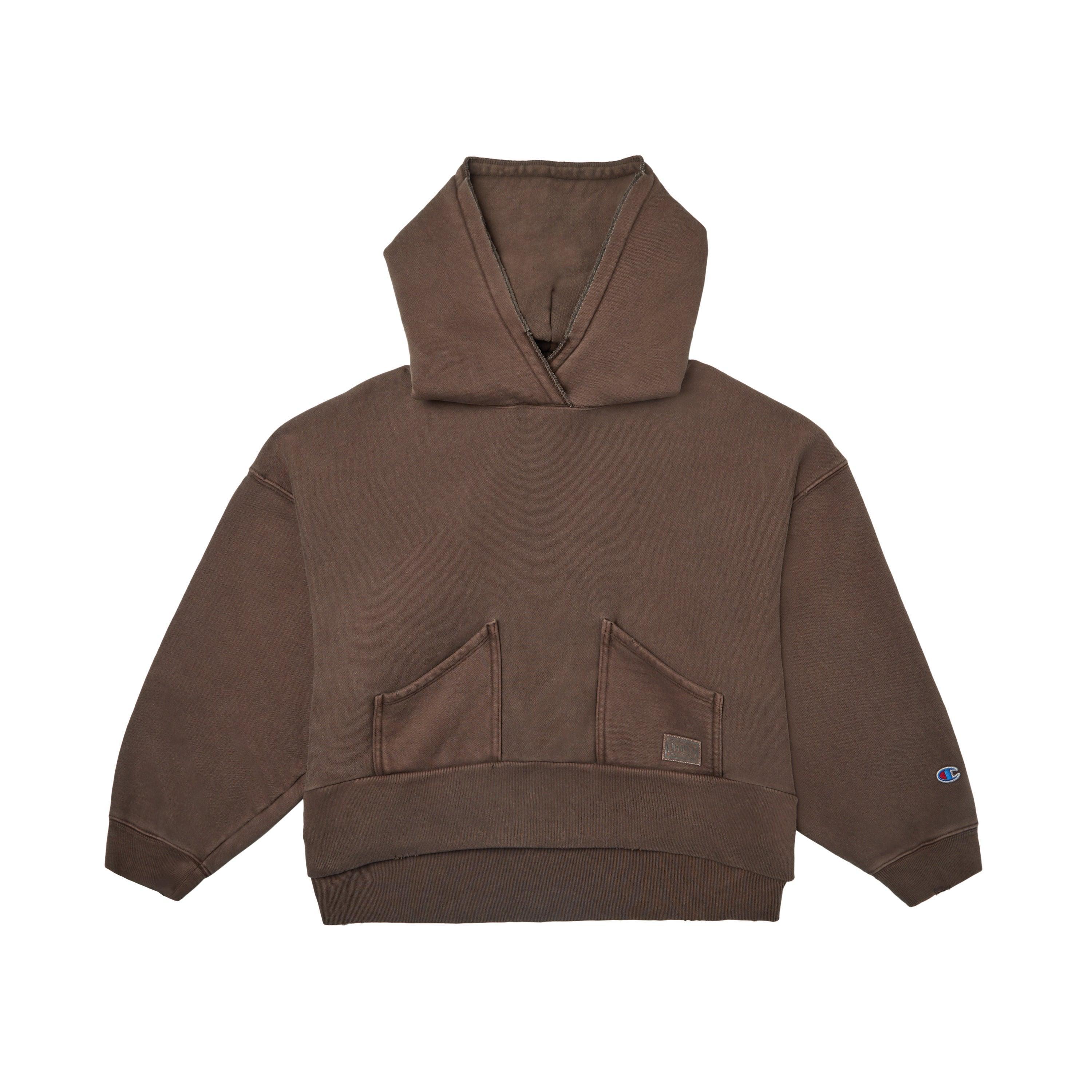 Womens Champion Reverse Weave Hoodie, Vintage Wash, Dry Goods Label Time Capsule Warm Chocolate Brown XL Product Image