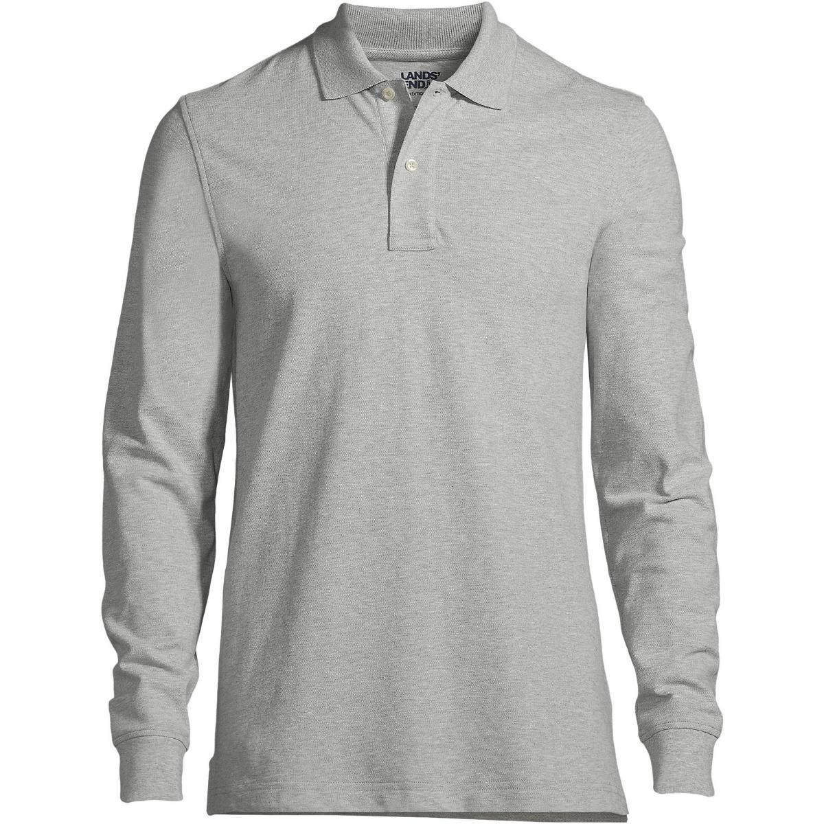 Men's Lands' End Comfort First Mesh Polo, Size: Medium, Gray Grey Product Image
