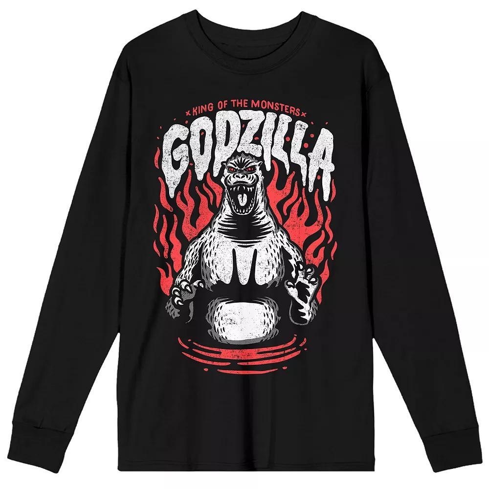 Men's Godzilla Classic King of the Monsters Long Sleeve, Size: Large, Black Product Image