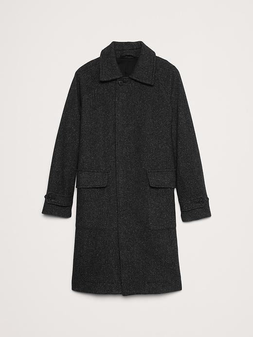 Italian Herringbone Balmacaan Coat Product Image
