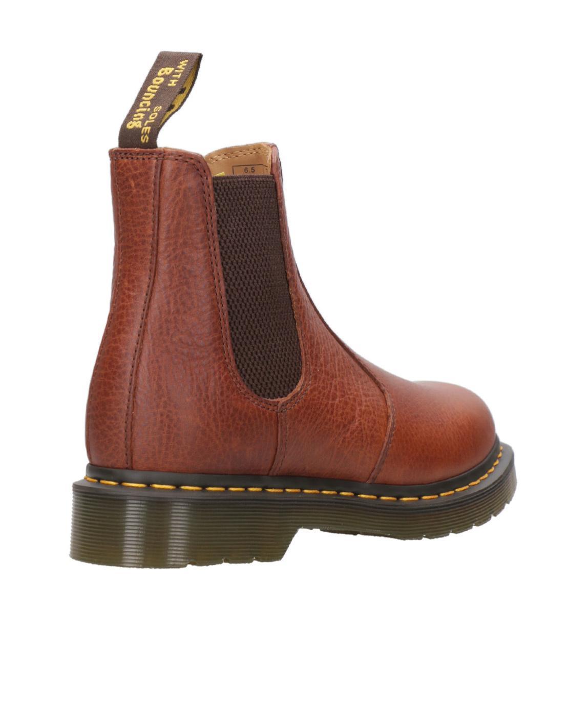 DR. MARTENS' Round Head Boots In Brown Product Image
