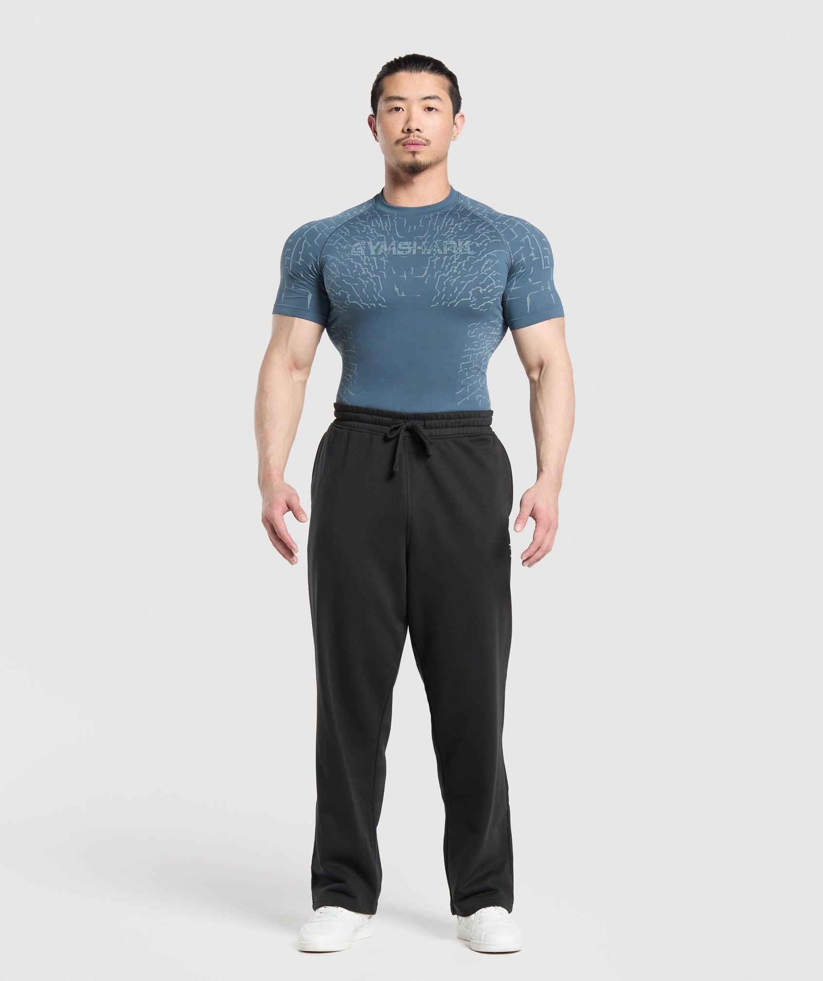 Gymshark Tectonic Seamless T Shirt - Cargo Blue/Cool Blue Male Product Image