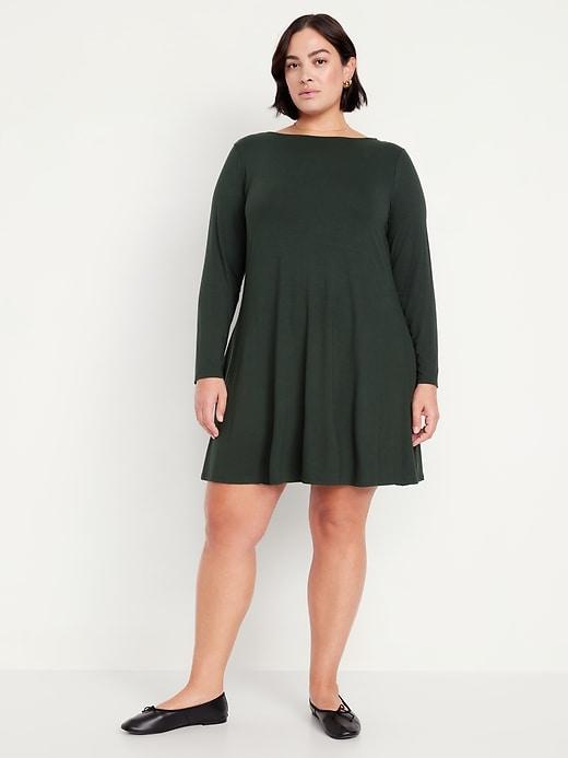 Long-Sleeve Mini Swing Dress Product Image