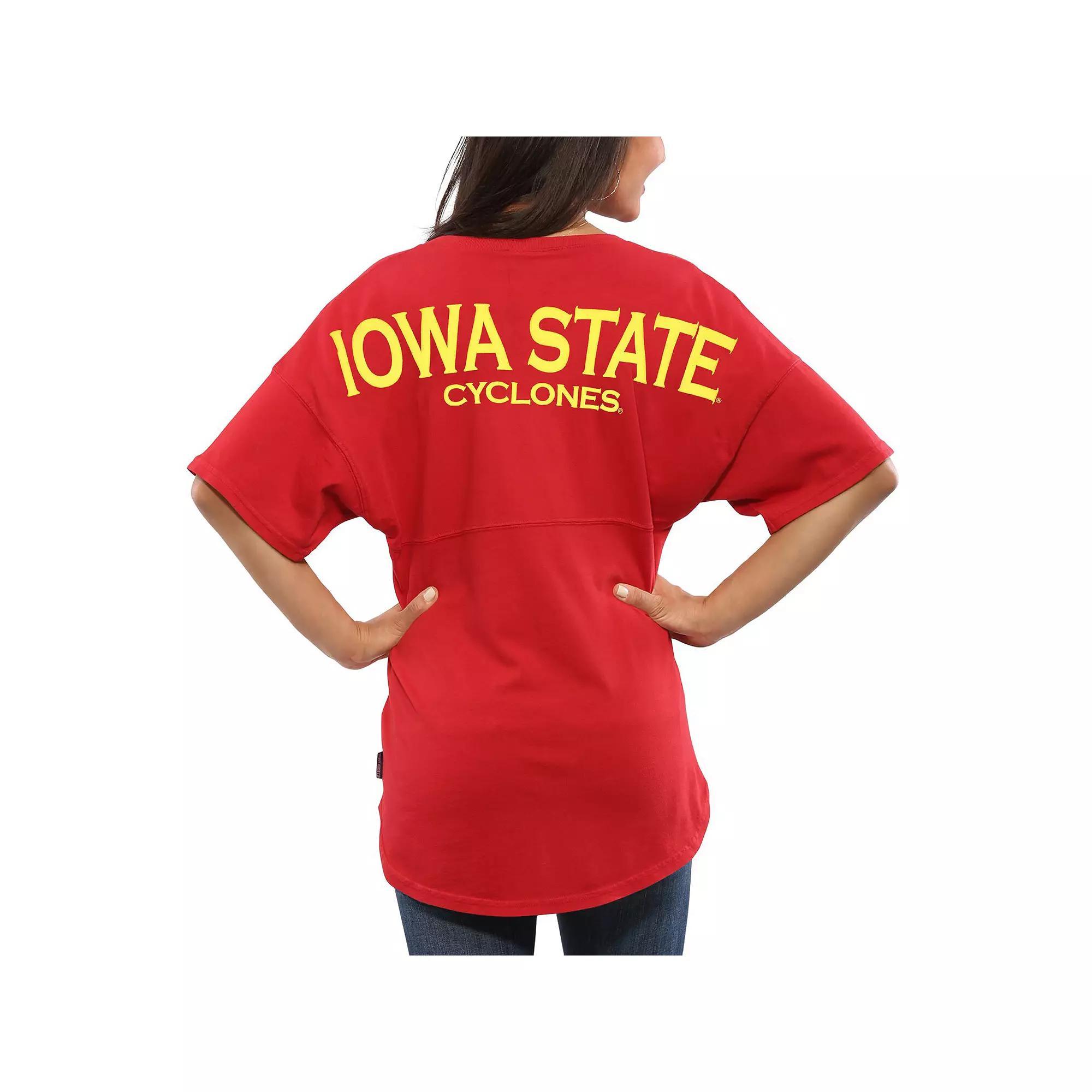 Womens Cardinal Iowa State Cyclones Spirit Jersey Oversized T-Shirt Product Image