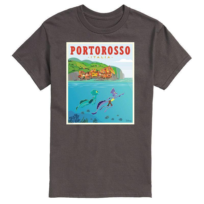 Disney / Pixars Luca Big & Tall Italy Postcard Graphic Tee, Mens Heather Grey Product Image