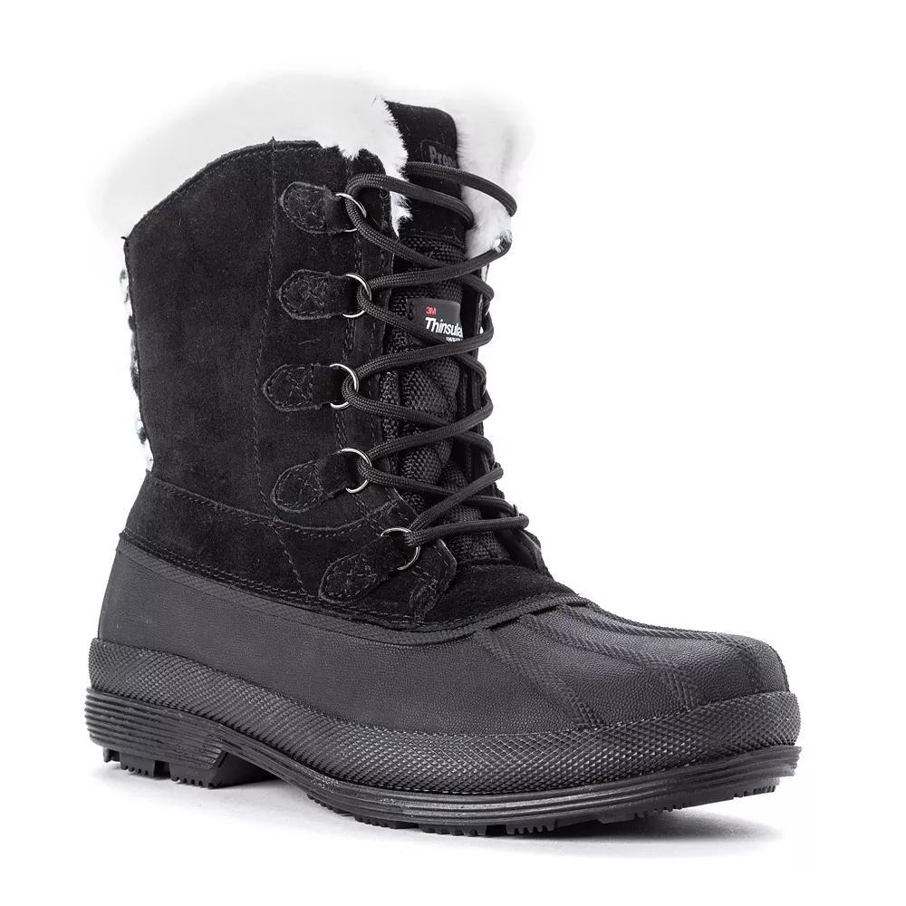 Propet Lumi Tall Women's Winter Boots, Size: 9.5, Black White Product Image