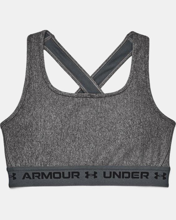 Under Armour Womens Armour Mid Crossback Heather Scoop Neck Sports Bra Product Image