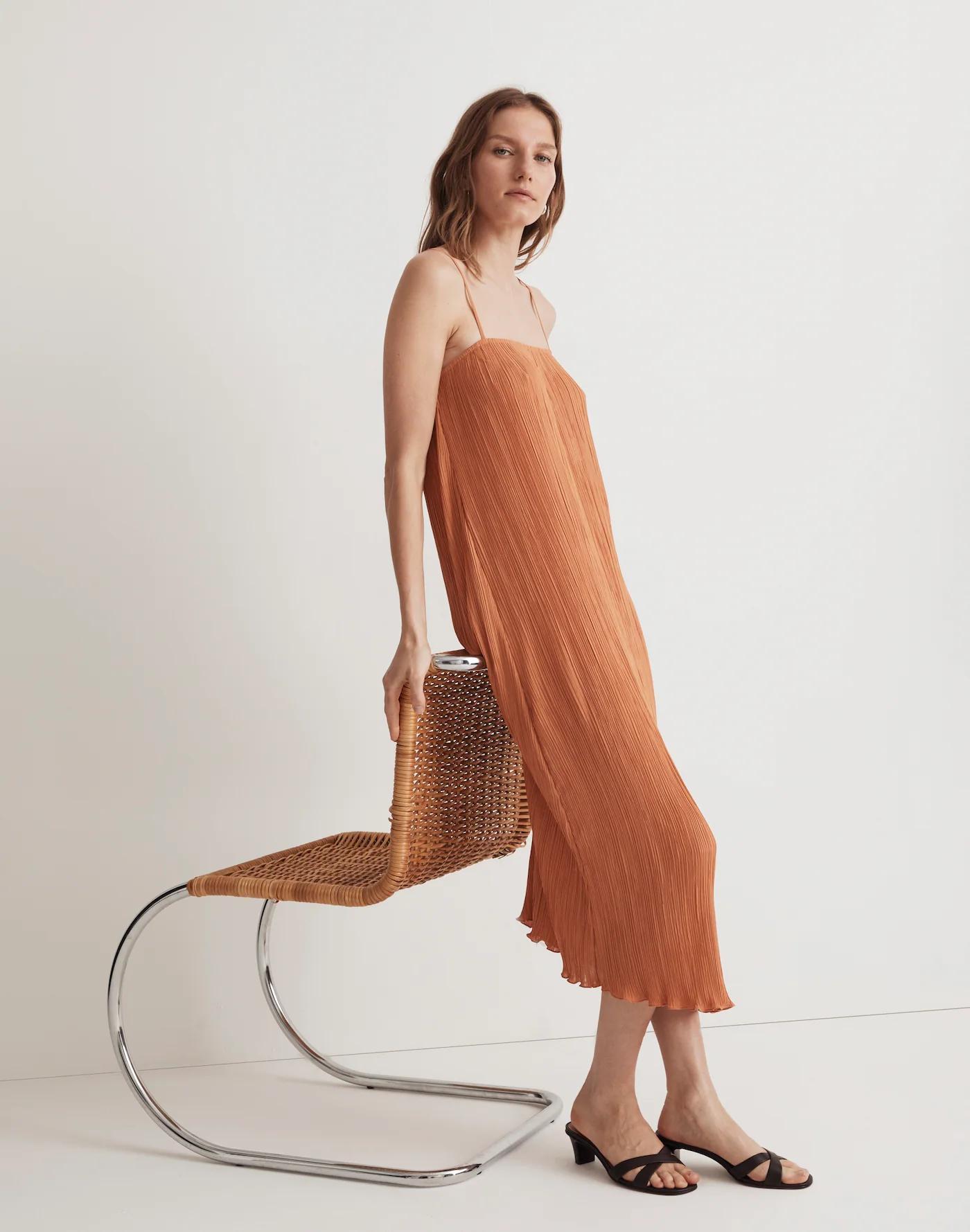 The Goldie Dress in Plissé Product Image