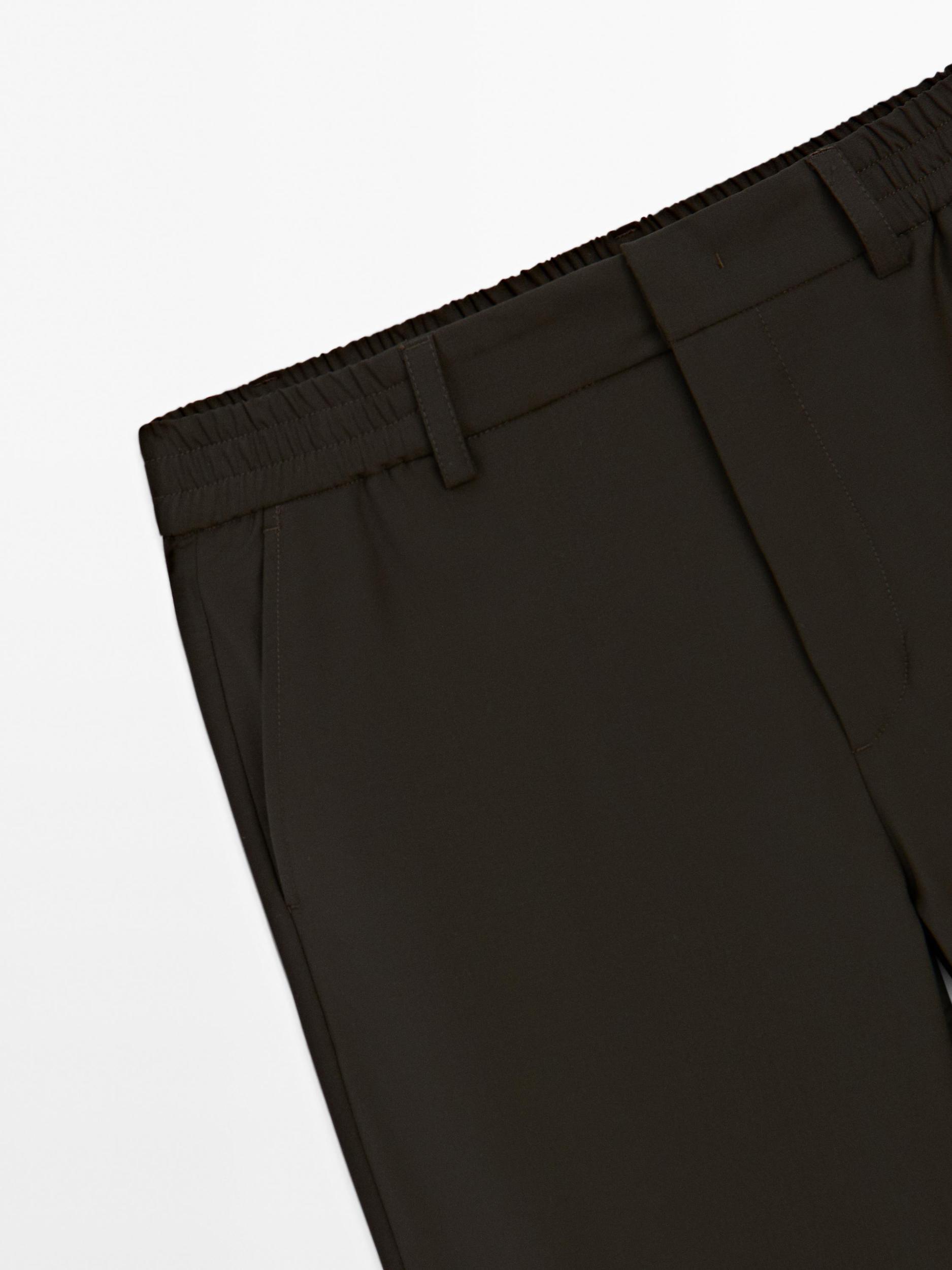 Wool blend jogger fit trousers Product Image