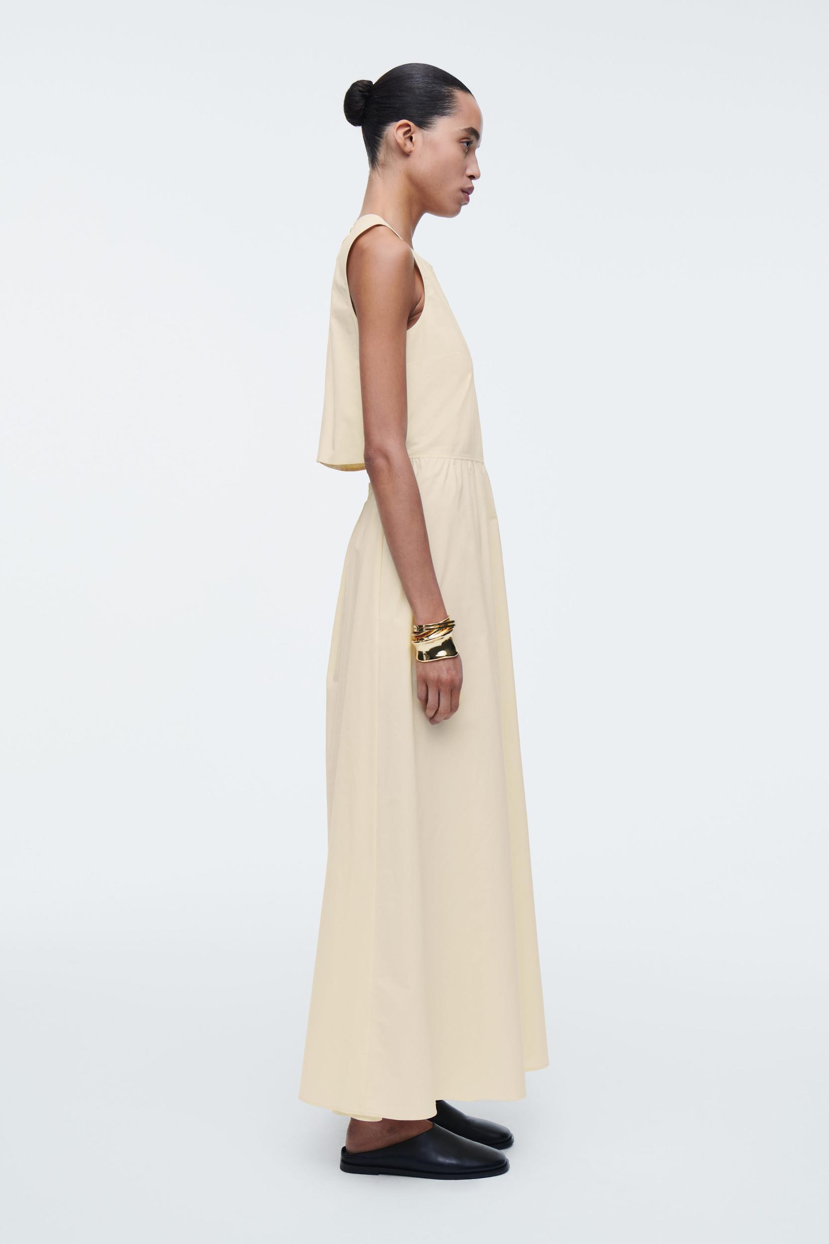 OPENBACK COTTON MAXI DRESS Product Image