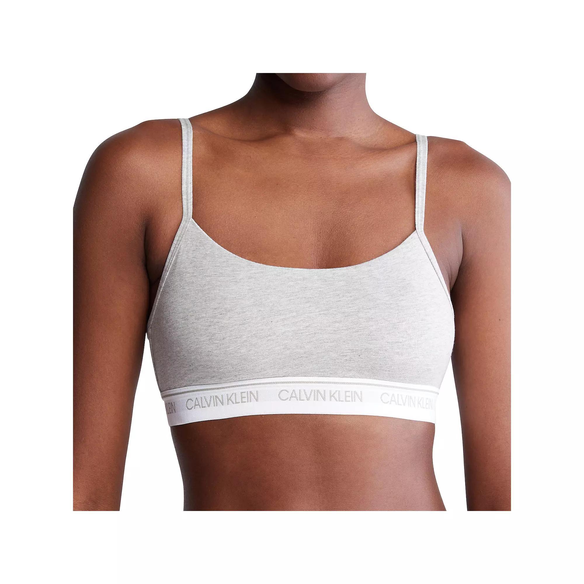 Women's Calvin Klein Archive Logo Lightly Lined Bralette QF7534, Size: Small, Desert Brown Product Image