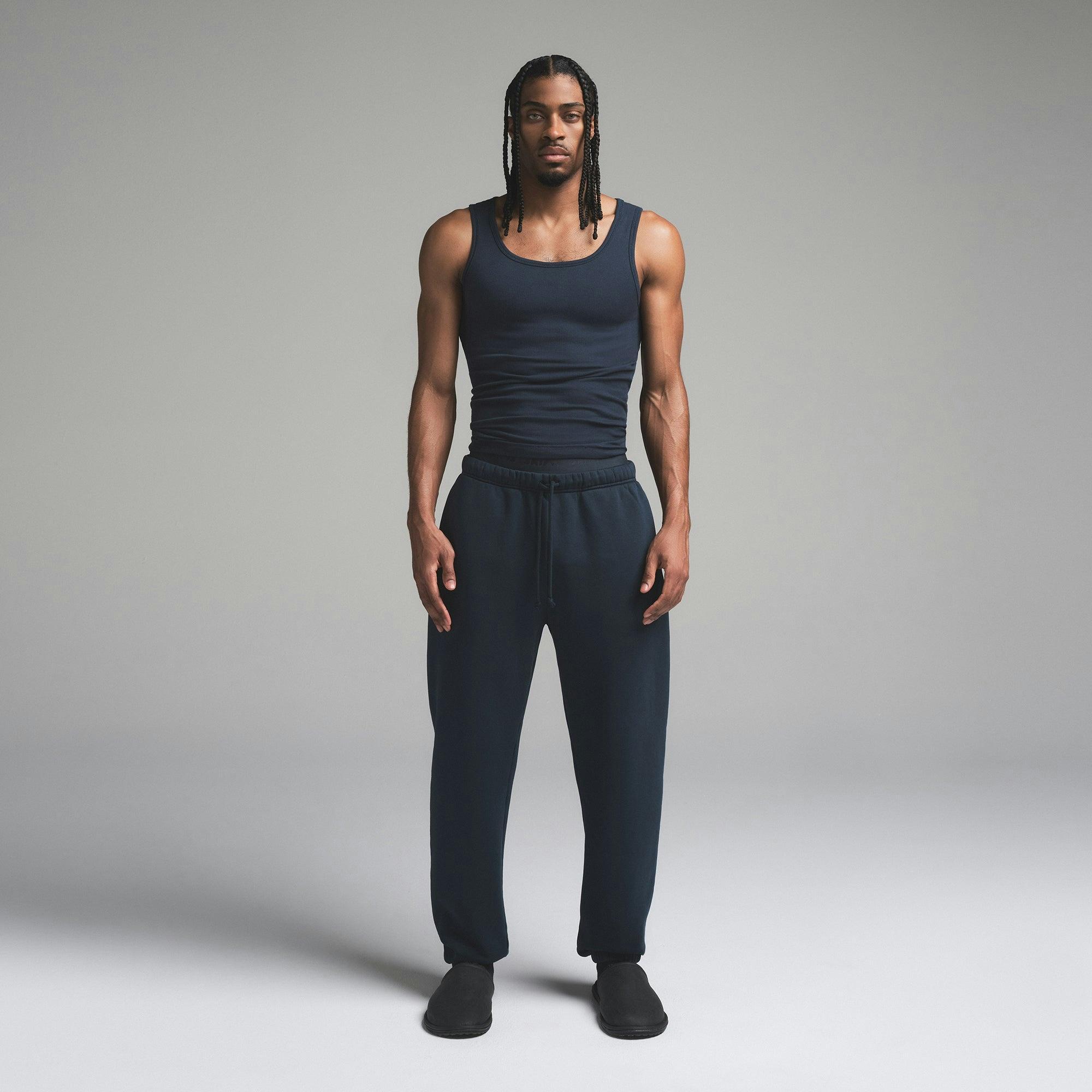FLEECE LOUNGE MENS TAPERED JOGGER | NAVY Product Image