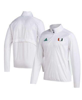 Men's adidas White Texas A&M Aggies Sideline AEROREADY Raglan Sleeve Quarter-Zip Jacket, Size: 3XL Product Image