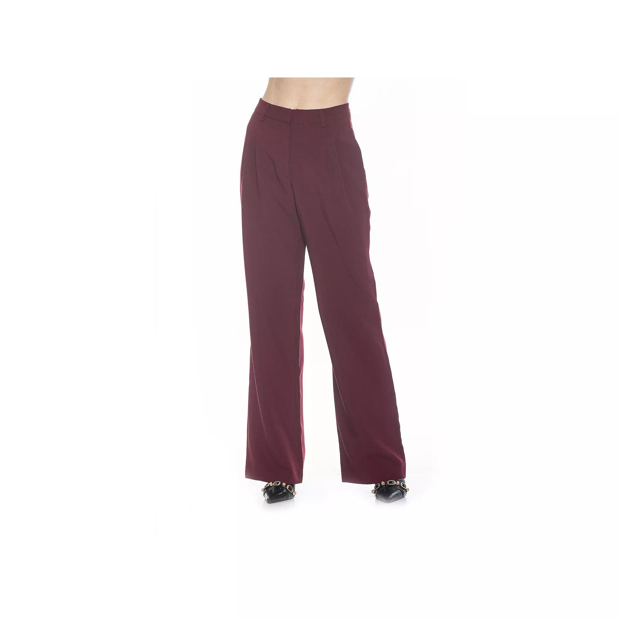 Women's ALEXIA ADMOR Ellie Wide Leg Pleated Pants, Size: 4, Halogen Blue Product Image