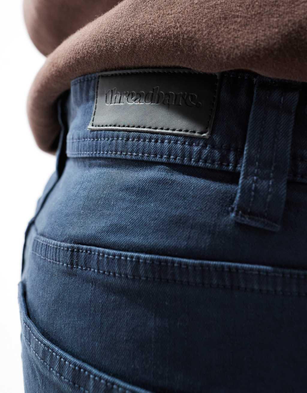 Threadbare slim fit chino pants in navy Product Image