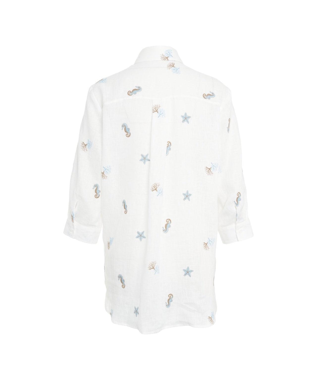 Linen blouse with embroidery Product Image