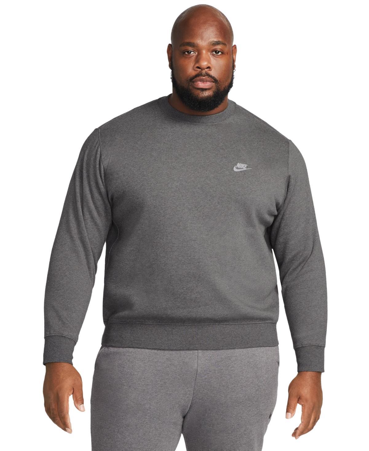 Nike Men's Club Crewneck Sweatshirt in Khaki/White at Nordstrom, Size Small Product Image