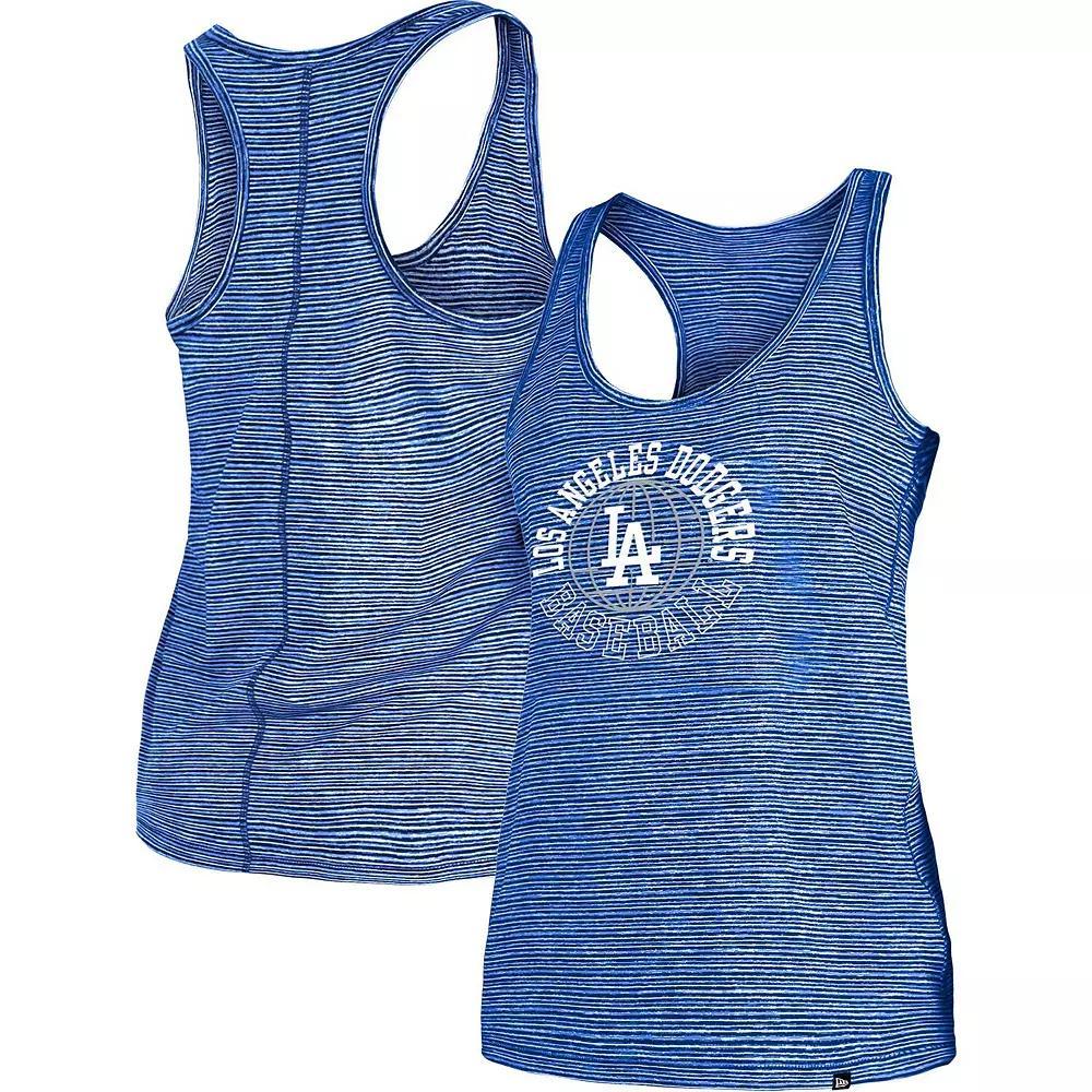 Women's New Era Royal Los Angeles Dodgers Active Racerback Tank Top, Size: Large, Blue Product Image
