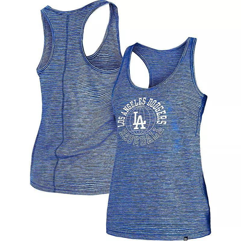 Women's New Era Royal Los Angeles Dodgers Active Racerback Tank Top, Size: Large, Blue Product Image
