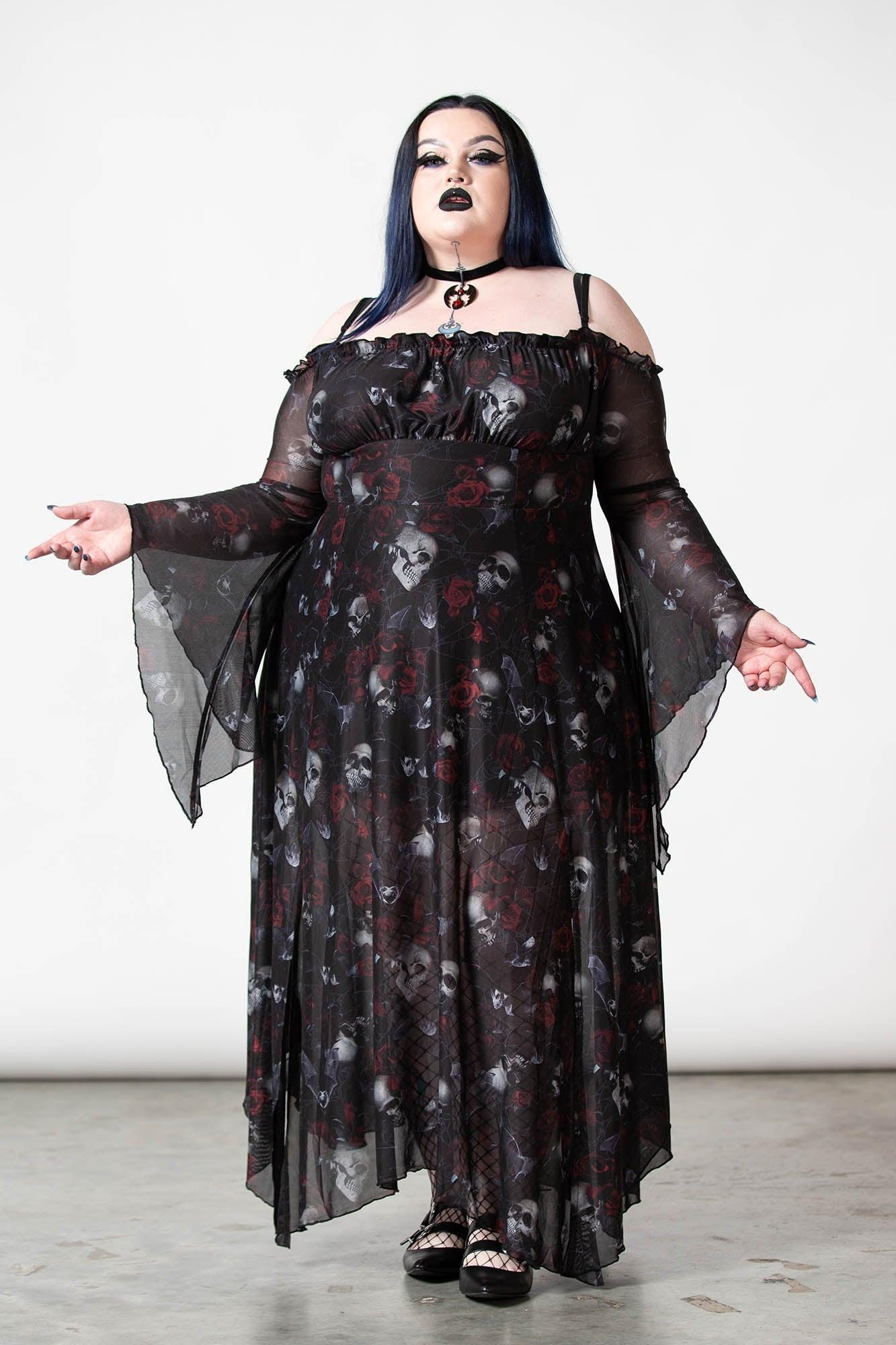Mystic Meadow Mesh Maxi Dress Female Product Image