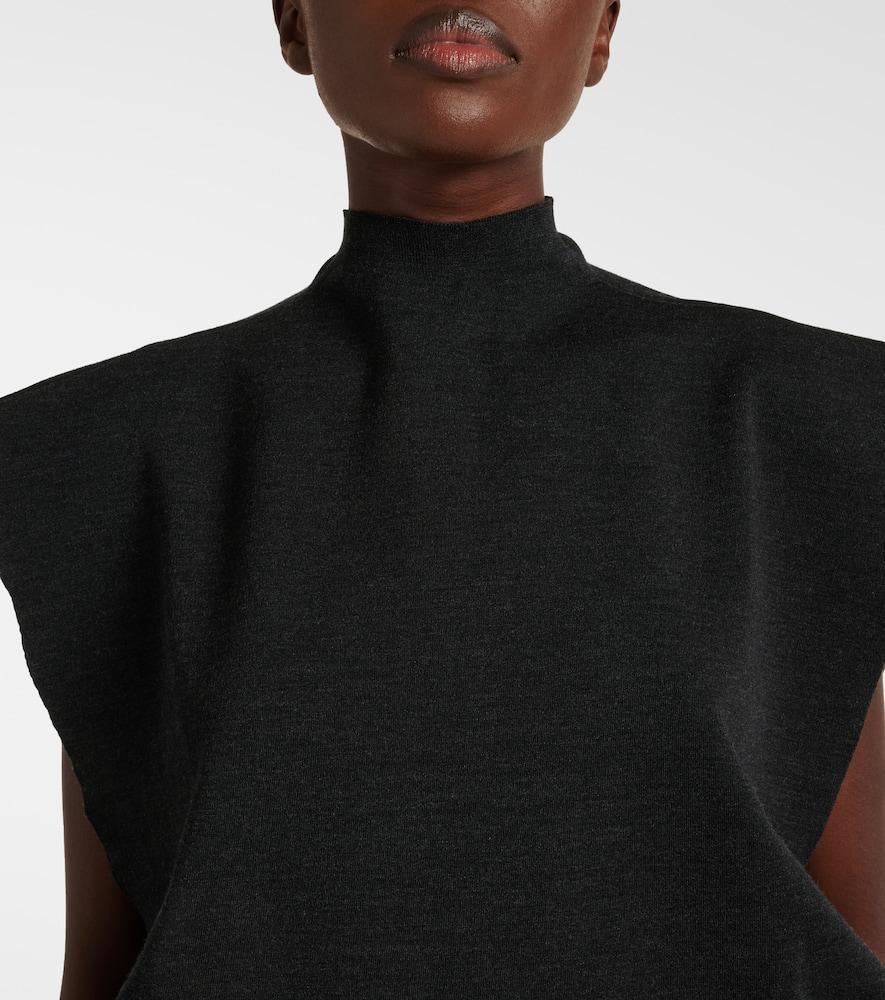 ALAÏA Wool Bodysuit In Black Product Image