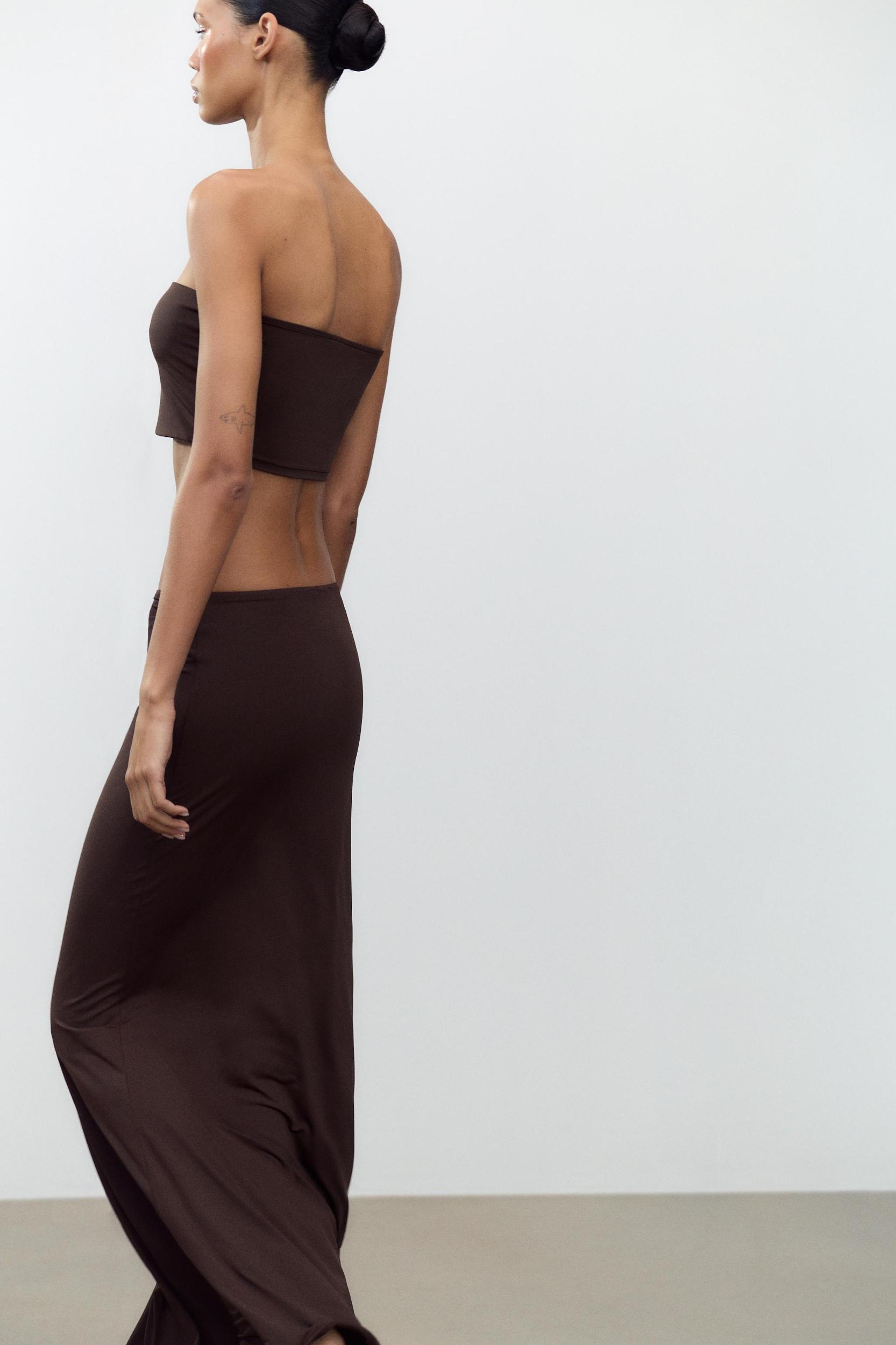 LONG POLYAMIDE SKIRT Product Image