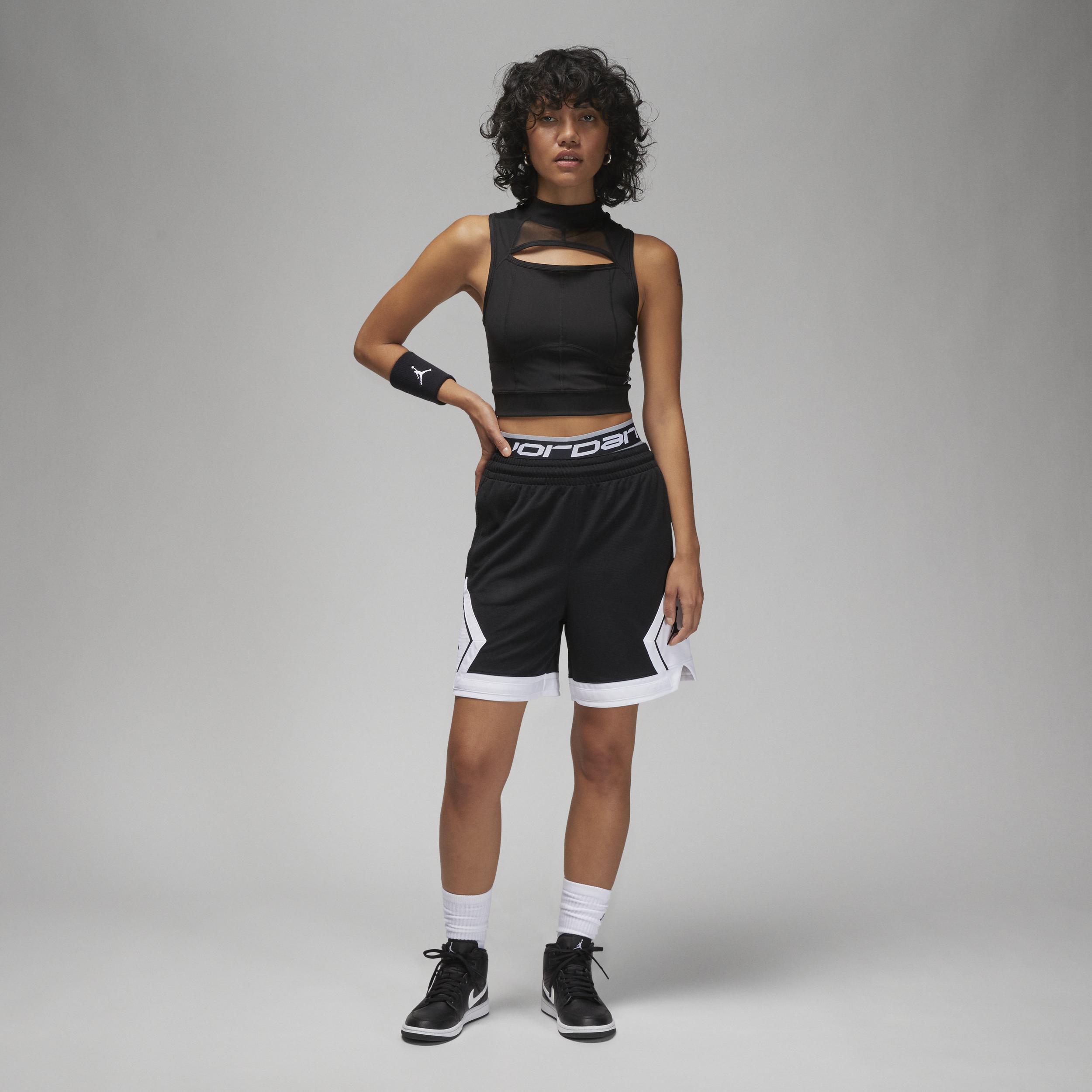Jordan Sport diamond shorts in black and white Product Image