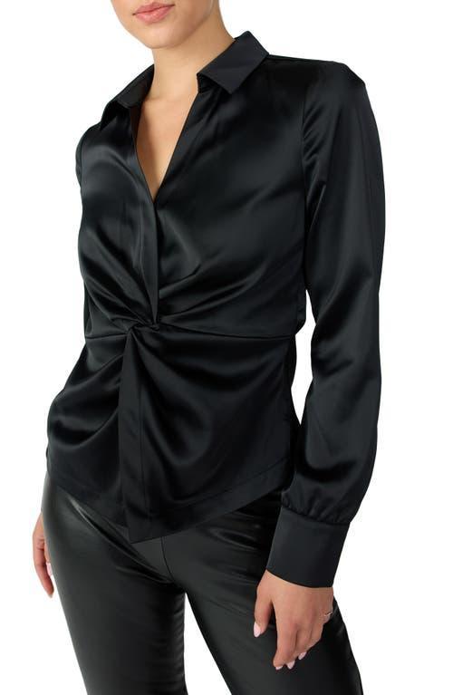 Sanctuary Easy On Me Satin Blouse (Sugar Plum) Women's Blouse Product Image