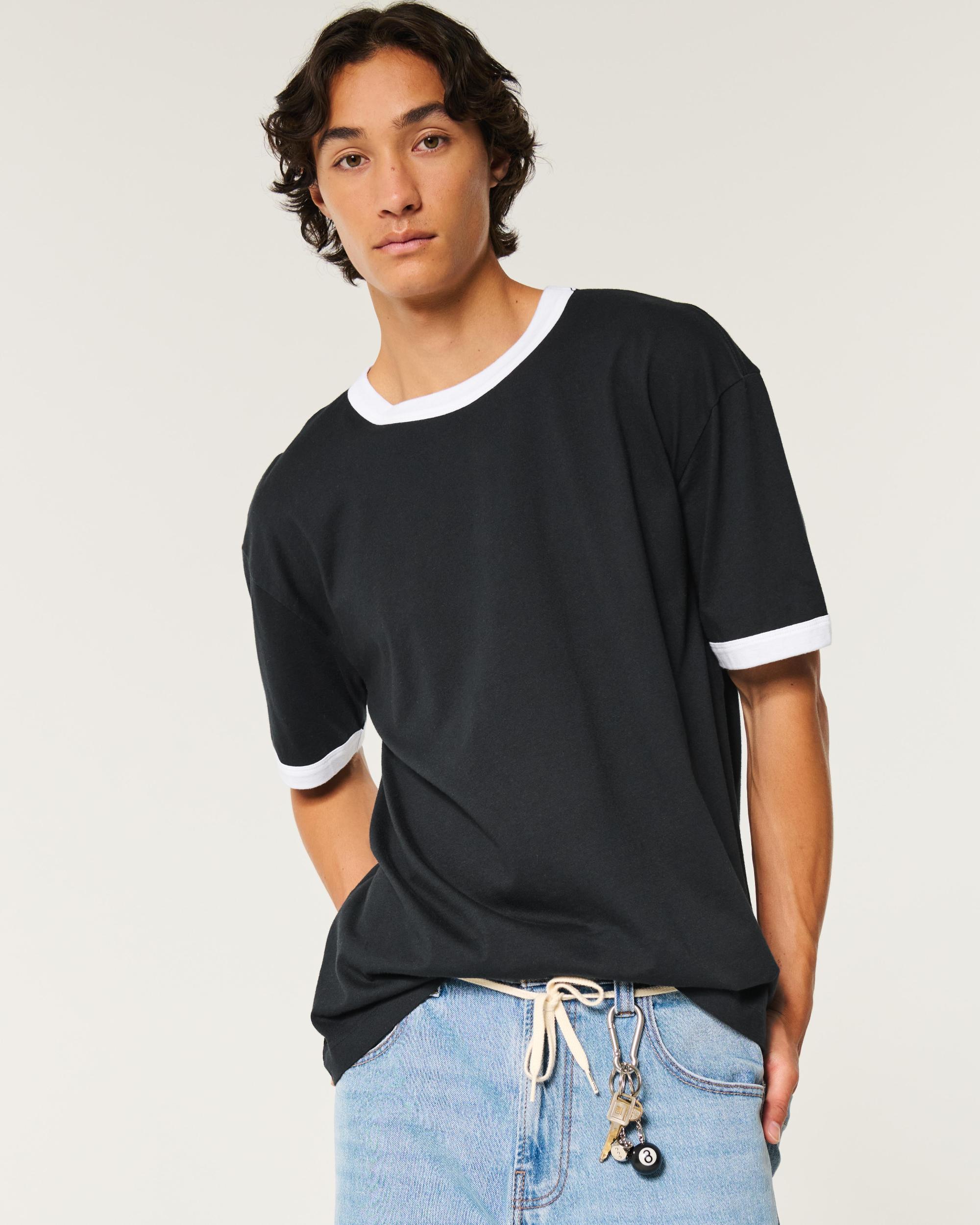 Boxy Varsity Graphic Ringer T-Shirt Product Image