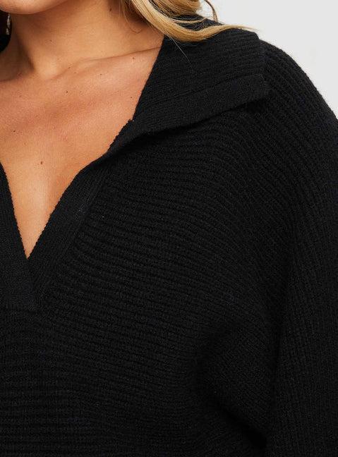 Thorelle Sweater Mini Dress Black Product Image