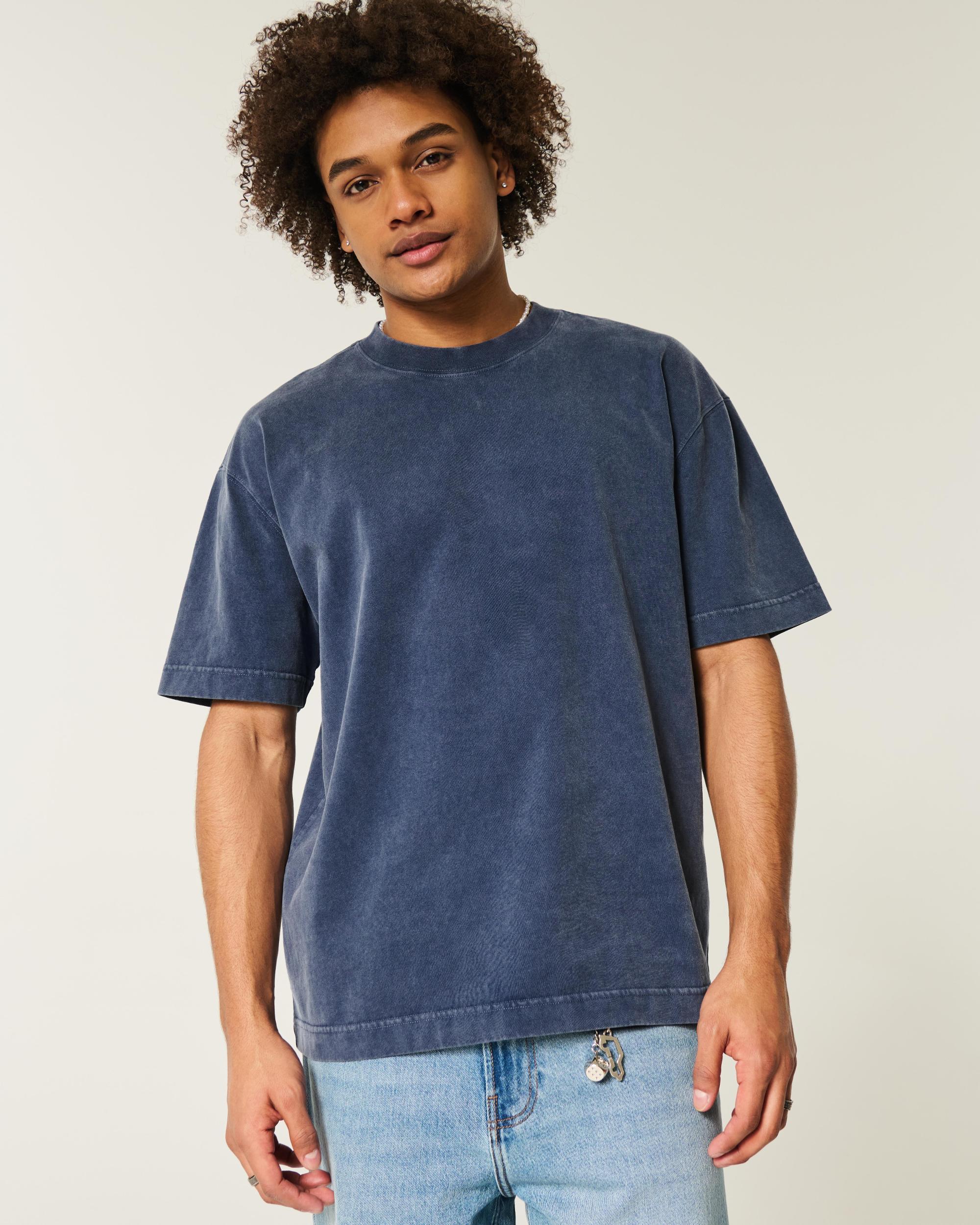 Boxy Heavyweight Washed Crew T-Shirt Product Image