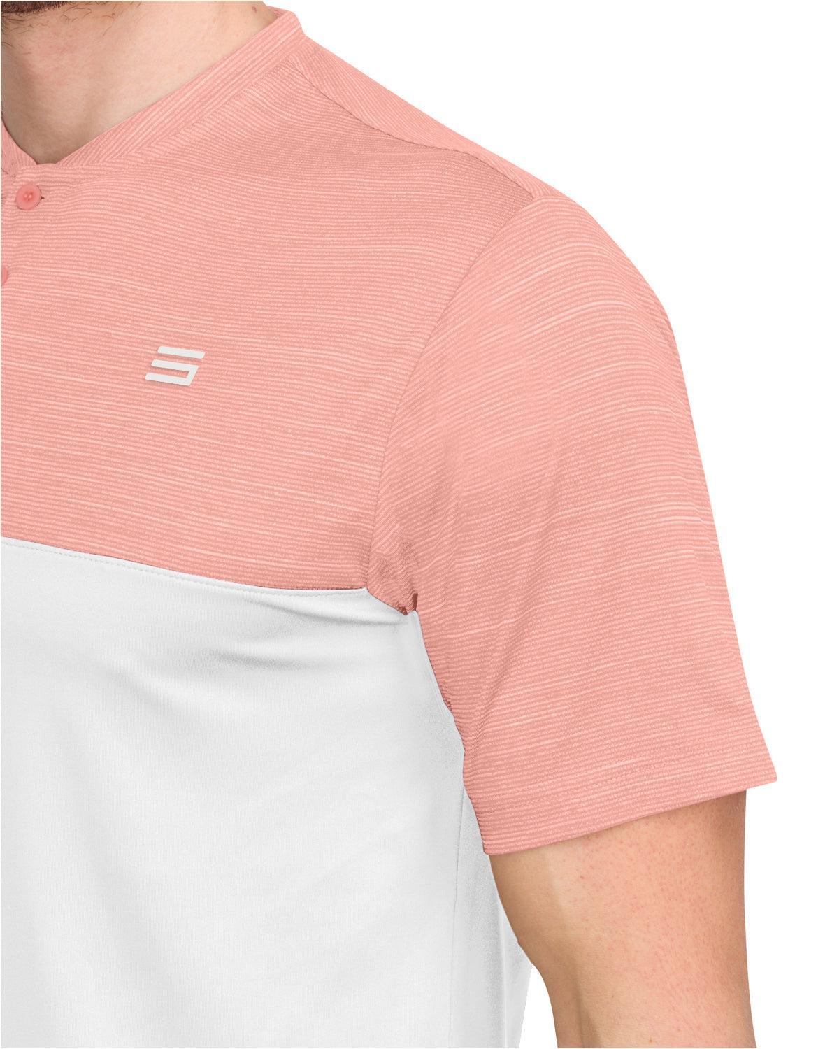 Three Sixty Six Two Tone Collarless Golf Polo Product Image