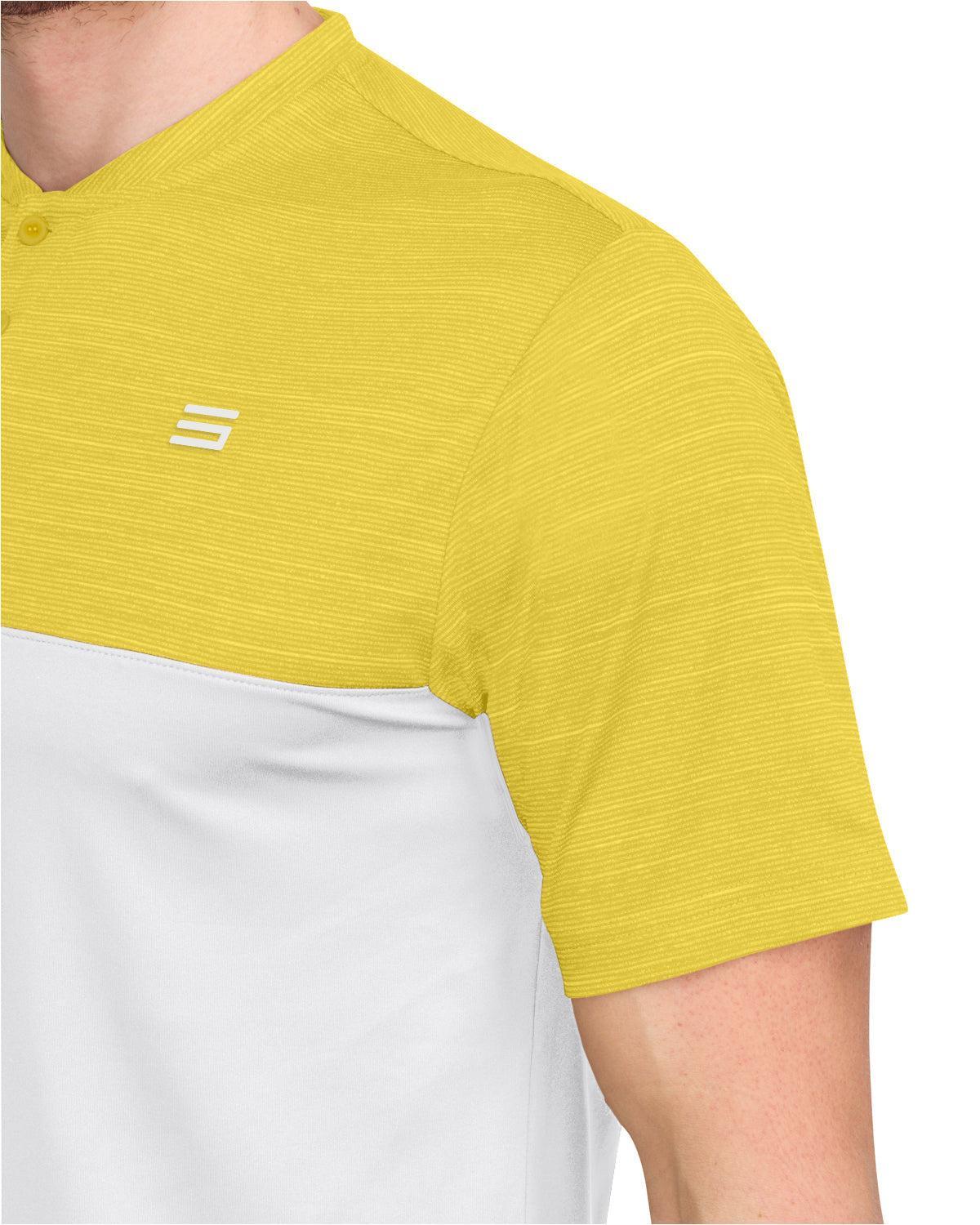 Three Sixty Six Two Tone Collarless Golf Polo Product Image