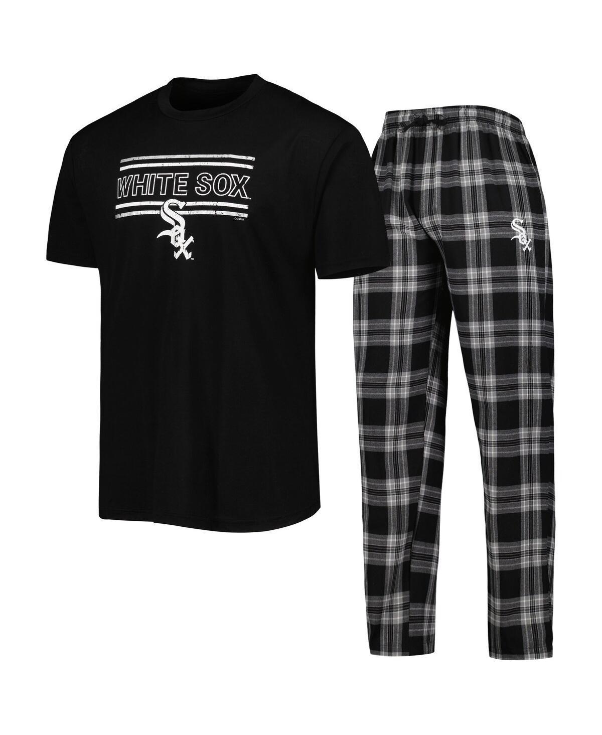 Men's Concepts Sport Black/Gray Chicago White Sox Badge T-Shirt & Pants Sleep Set, Size: 5XL Product Image