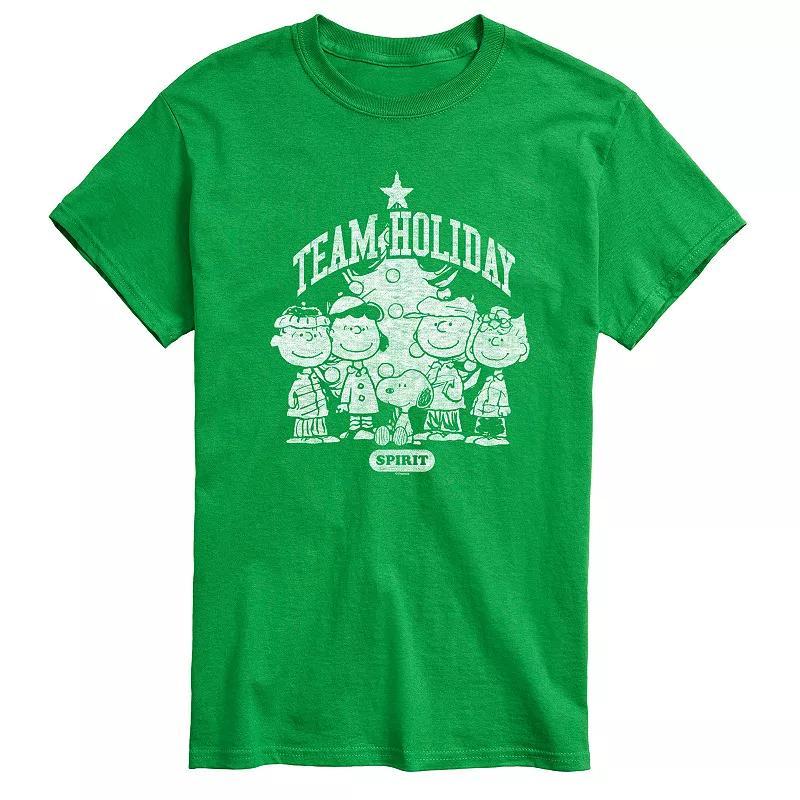Men's Peanuts Team Holiday Spirit Graphic Tee, Size: Large, Red Product Image