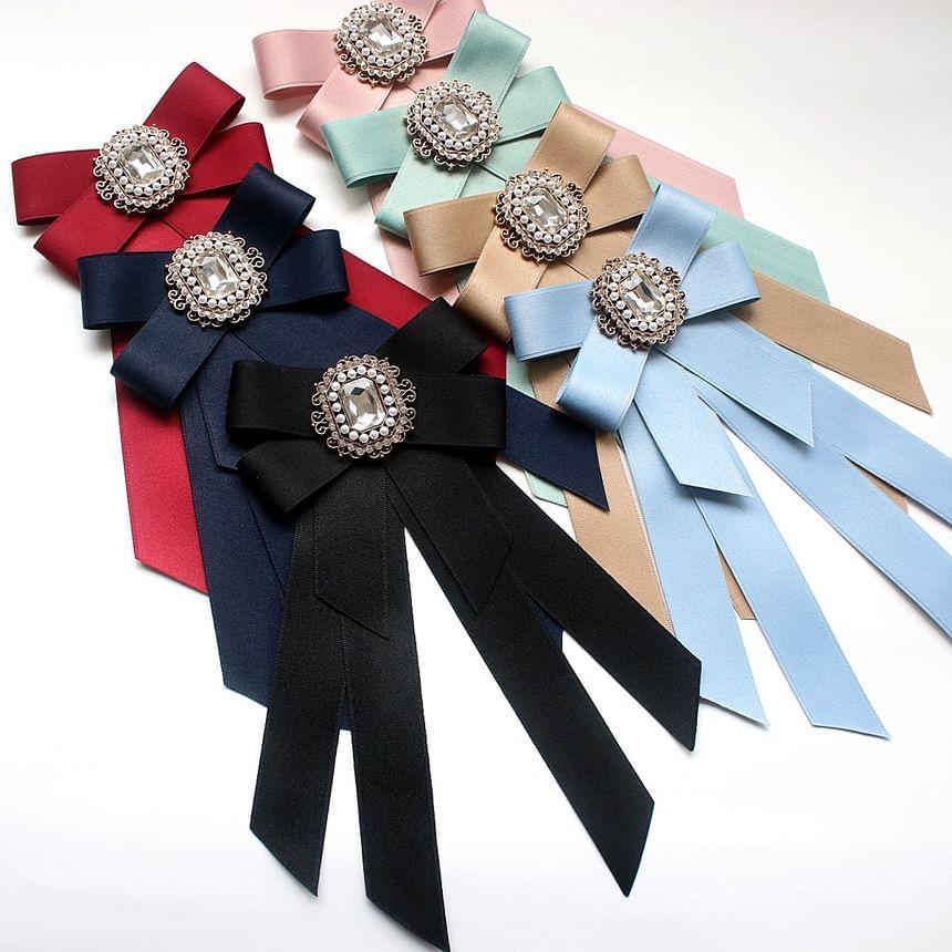 Rhinestone Bow Tie / Brooch Product Image