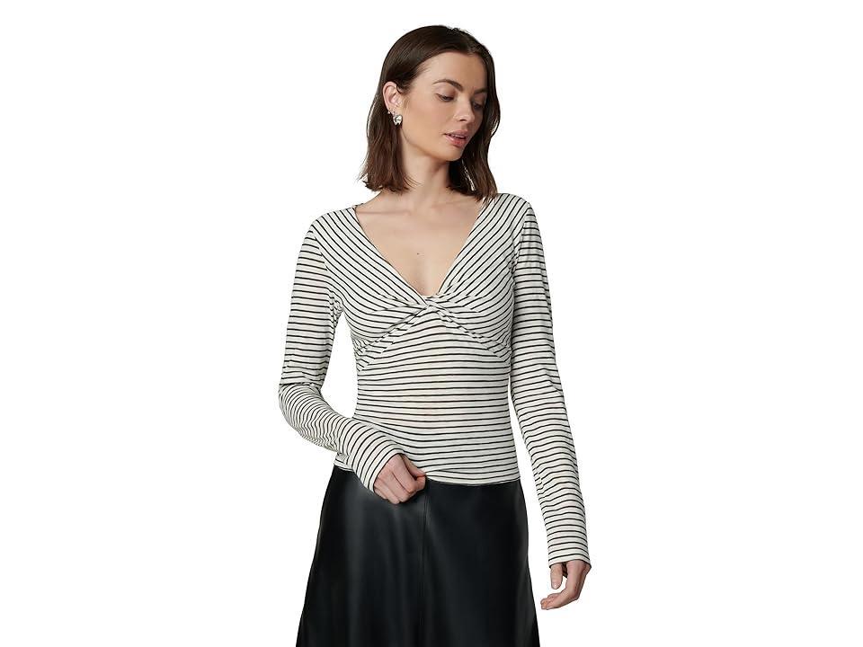 Womens The Ava Stripe Twist Long-Sleeve Top Product Image