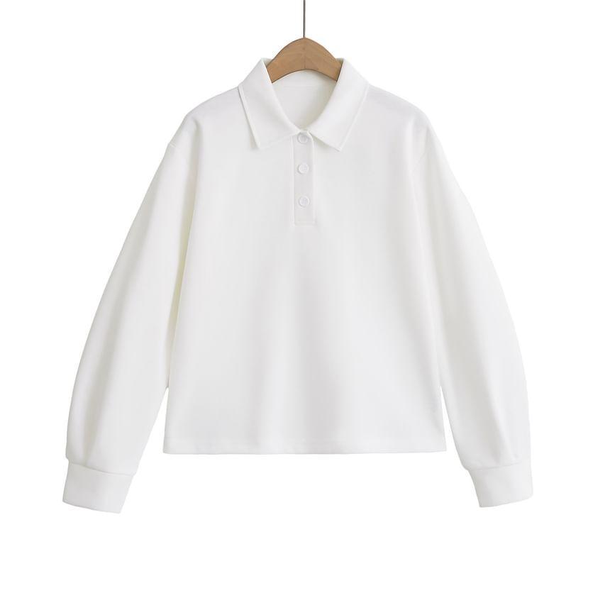 Plain Polo Sweatshirt Product Image