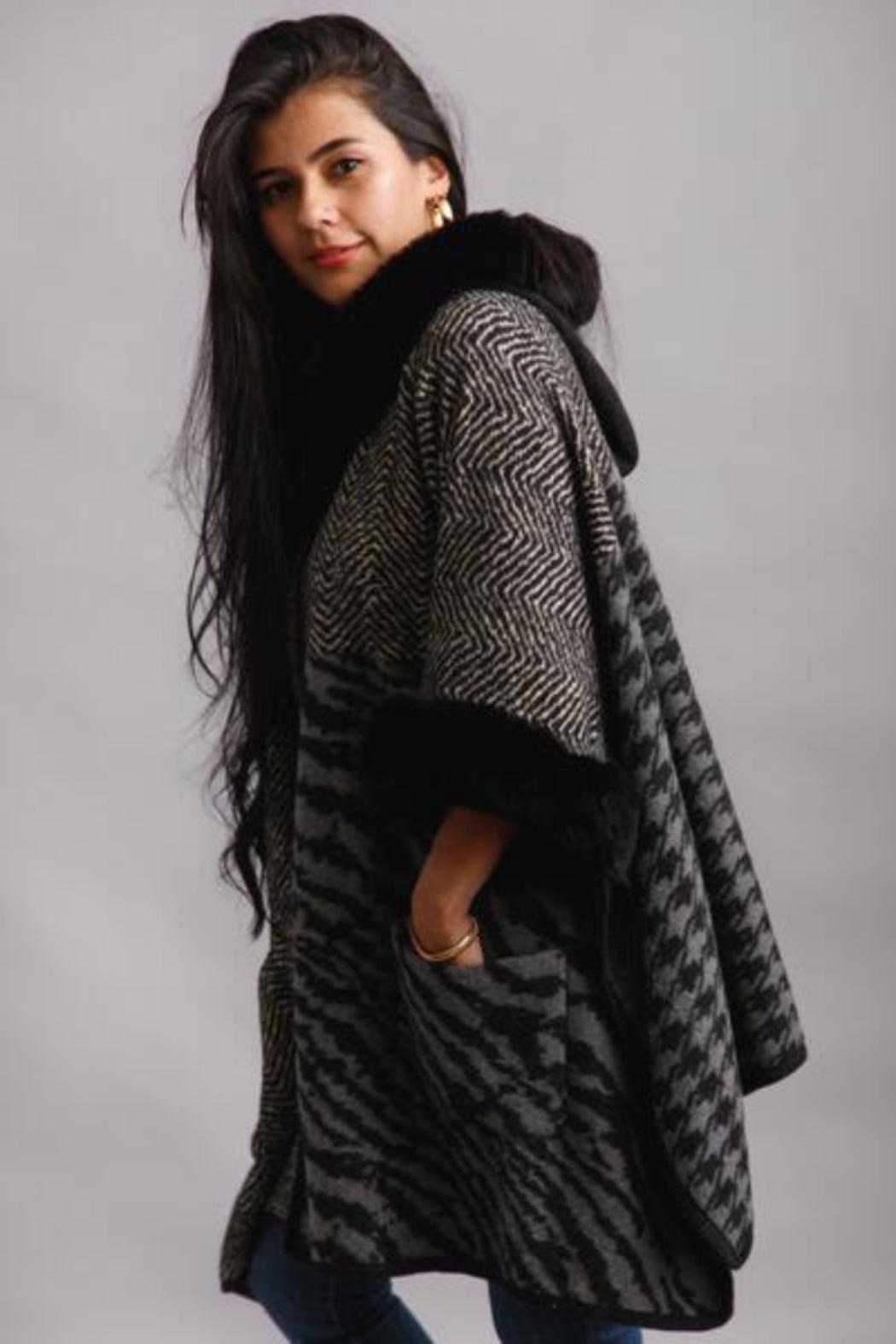 Beverly Fur Faux Kimono Product Image