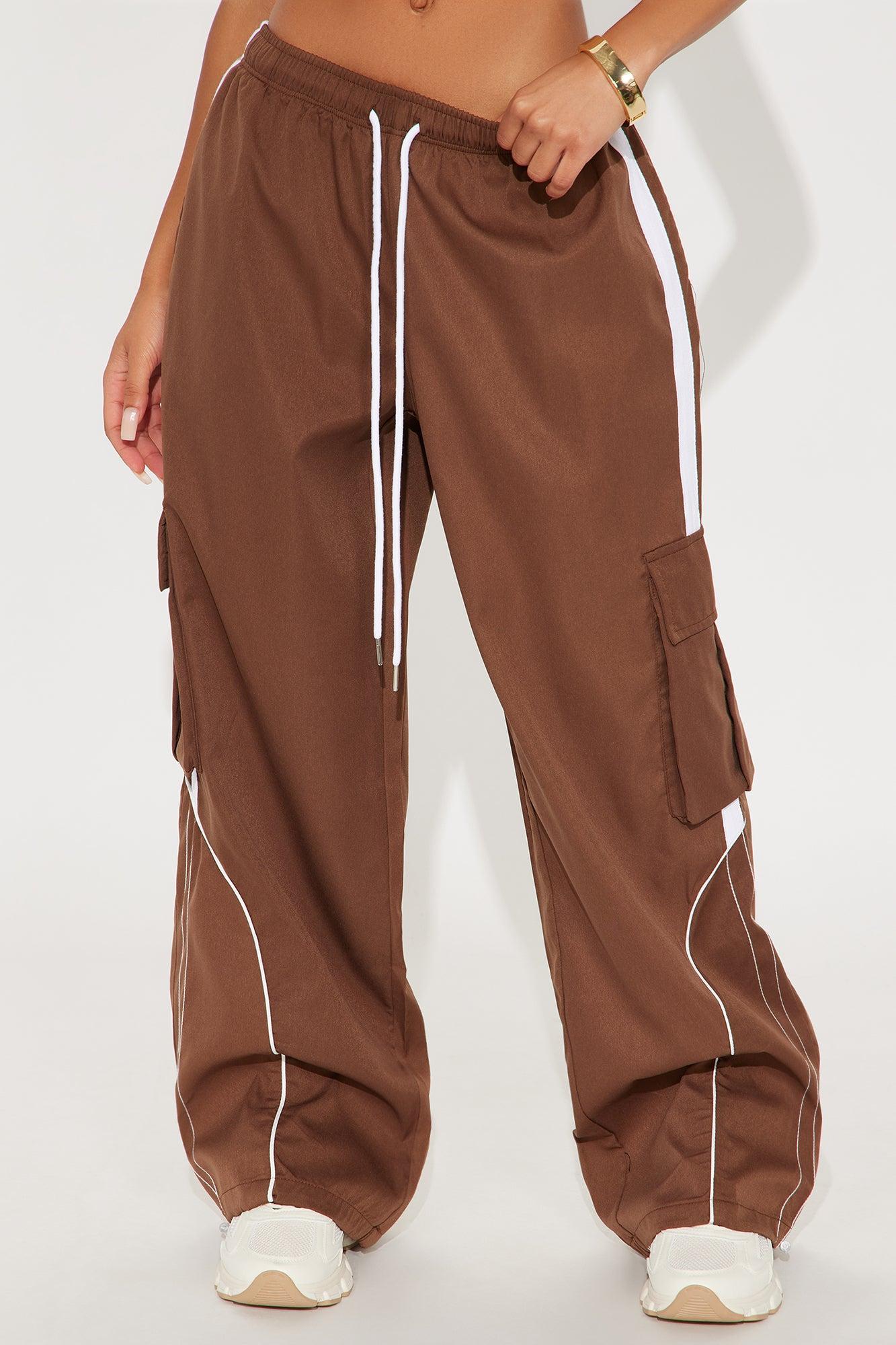 Get To Know Me Cargo Track Pant - Chocolate/Combo Product Image