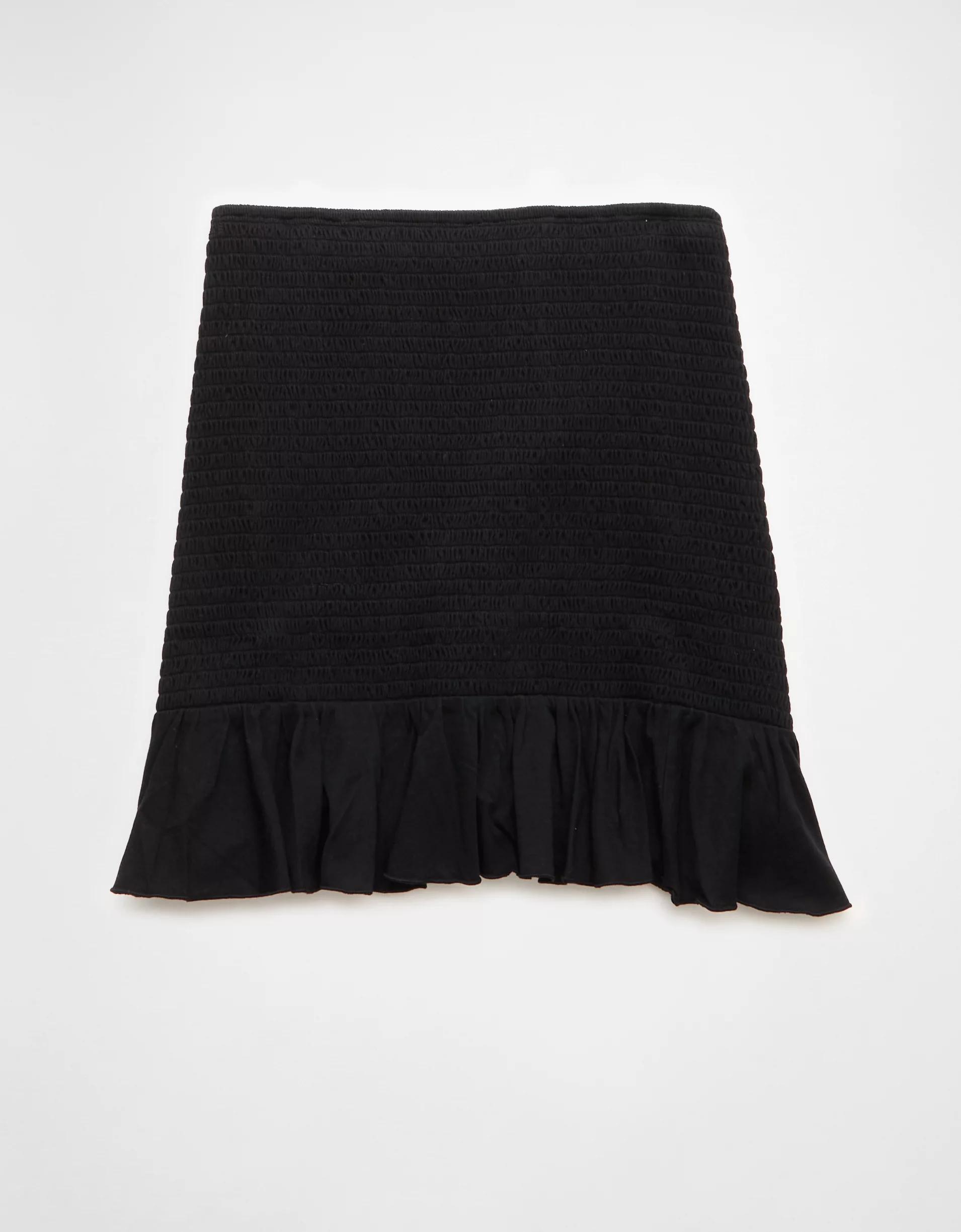 AE Sunchaser Knit High-Waisted Smocked Mini Skirt Product Image