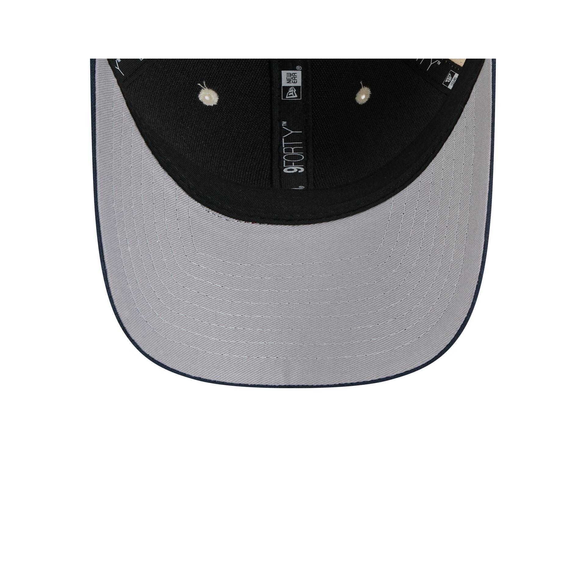 Atlanta Braves Linen 9FORTY M-Crown Snapback Hat Male Product Image