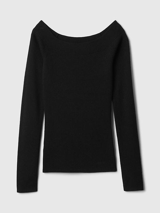 Off-Shoulder Sweater Top Product Image