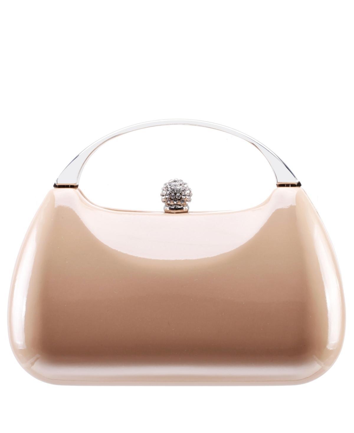 Nina Womens Metallic Minaudiere bag with Metal Handle Product Image